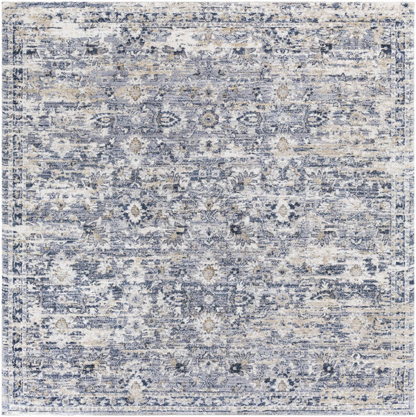 Talihina Denim Damask Area Rug