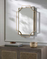 Golasecca Brass Frame Gold Mirror