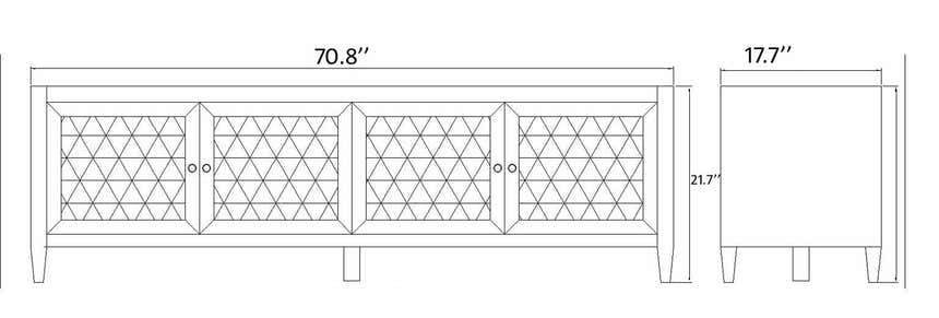 Ivangorod Natural Wood Rattan Console Table
