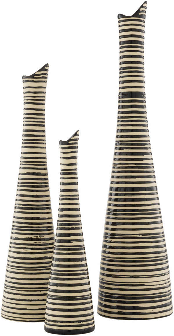 Gorubathan Black Outdoor Vase - Clearance