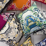 Gullane Gray Floral Accent Pillow - Clearance