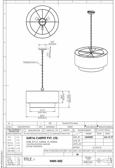 Gemlik Ceiling Light - Clearance