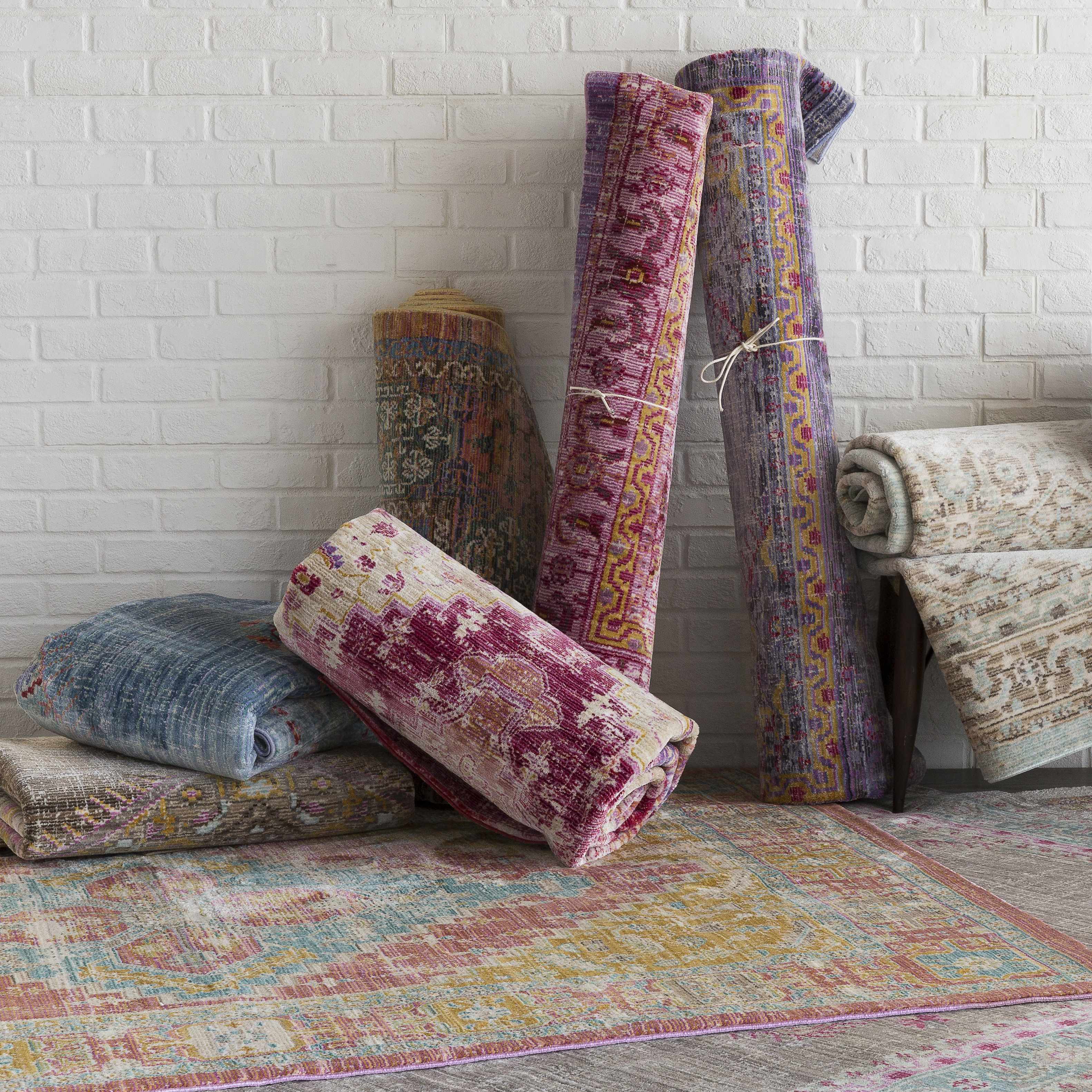 Reverse side of Escoheag Area Rug - Clearance, focusing on underside structure and material.Traditional Area Rug Backing  