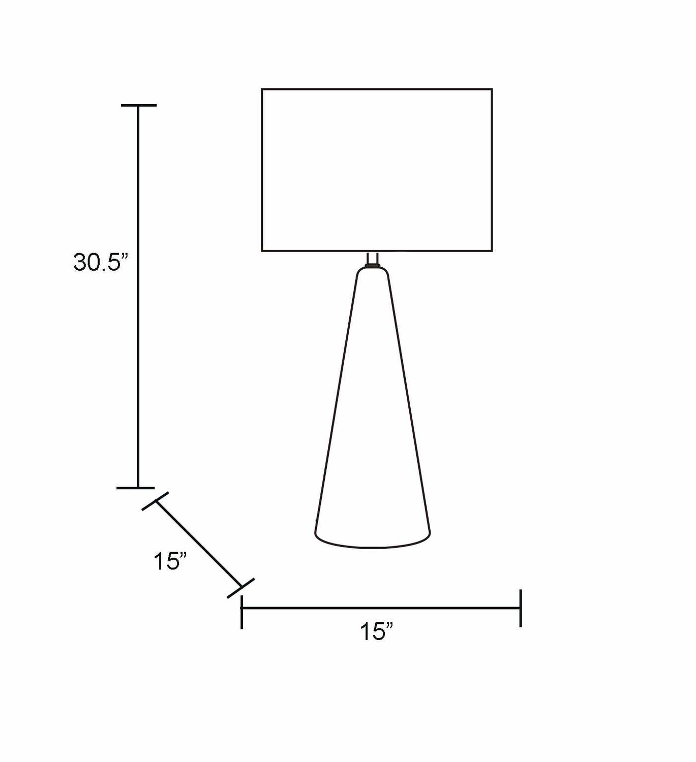 Glamsbjerg Light Wood Table Lamp - Clearance
