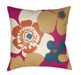 Gigaquit Retro Floral Outdoor Throw Pillow