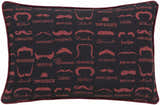 Mustaches Black Throw Pillow - Clearance