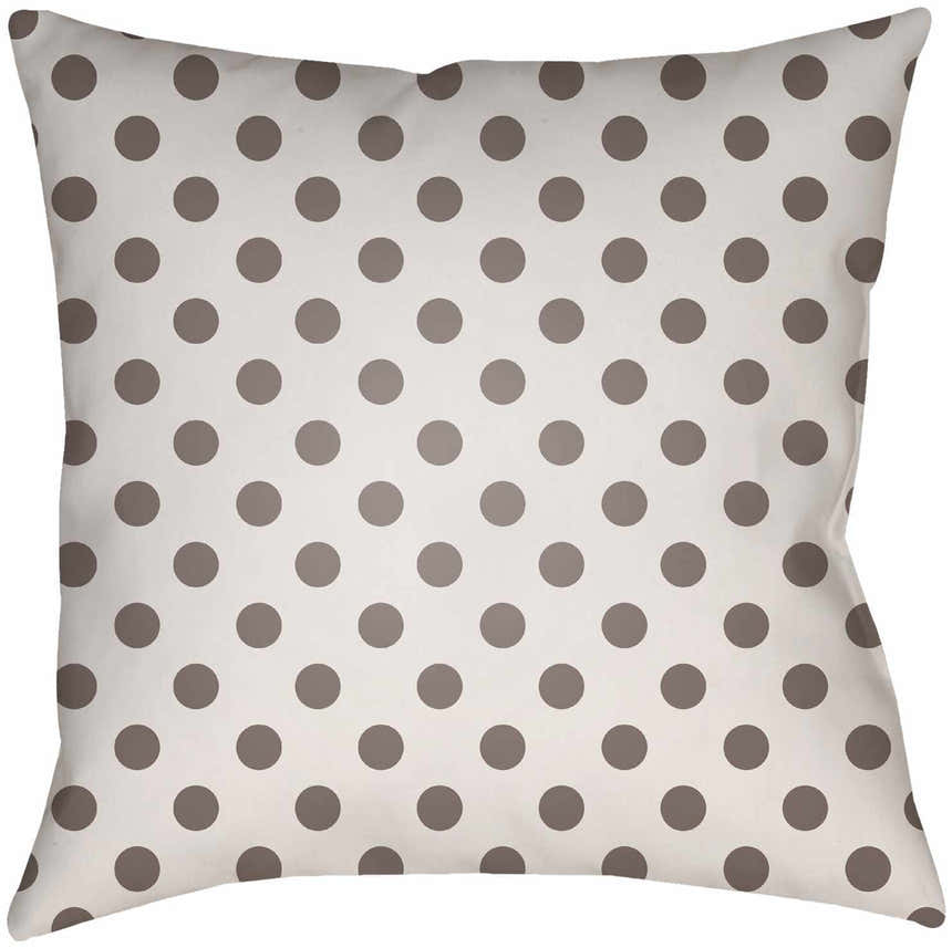 Gimampang Gray Polka Dots Outdoor Throw Pillow