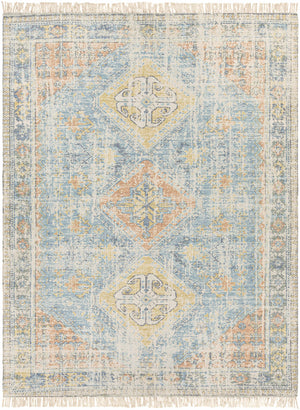 Foraker Aqua/Mustard/Orange Cotton Rug - Clearance