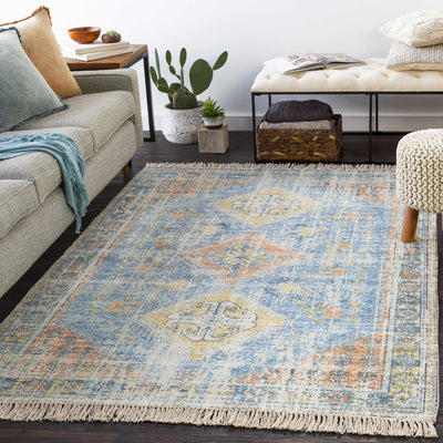 Foraker Aqua/Mustard/Orange Cotton Rug - Clearance