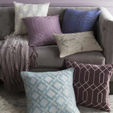 Ermington Plum Geometric Square Throw Pillow - Clearance