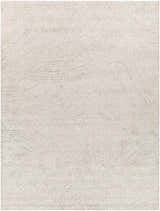 Close-up of the Eaglehawk Luxe Rug. Cream and light gray rug with a subtle, contemporary abstract pattern. Design-Rectangle-71010