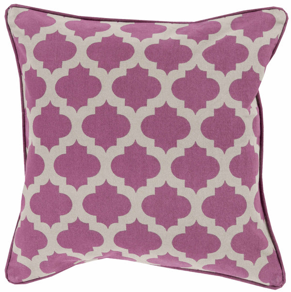 Glinton Plum Quatrefoil Throw Pillow - Clearance