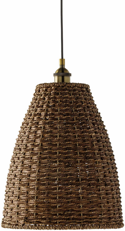 Ferreyres Southwestern Dark Brown Rattan Pendant