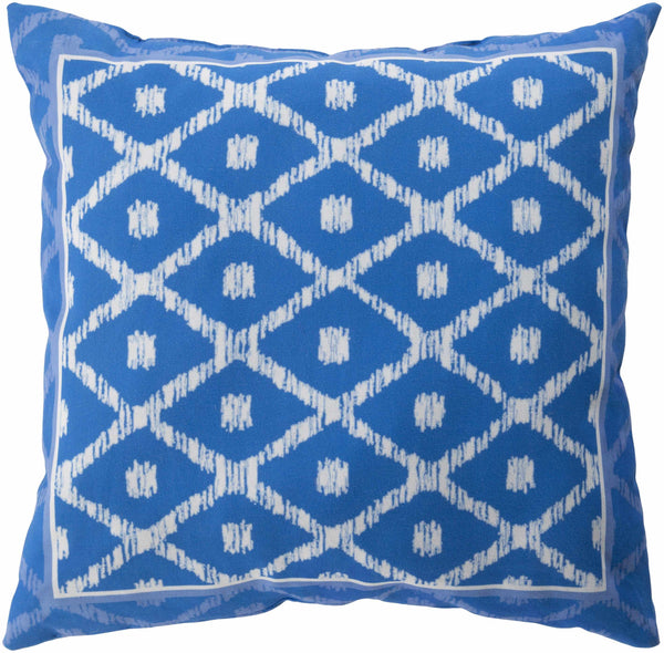 Glenmuir Blue Geometric Pattern Accent Pillow