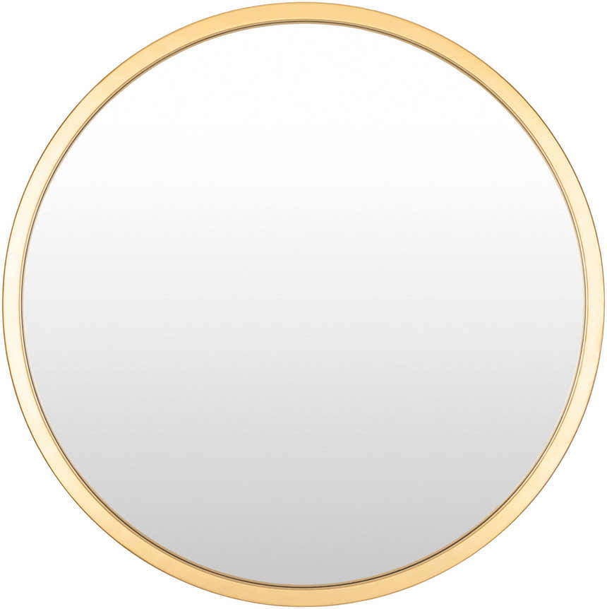 Guindarohan Gold Frame Round Mirror