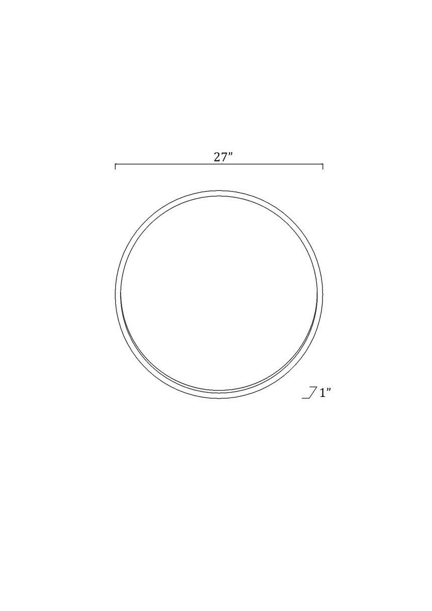 Guindarohan Gold Frame Round Mirror