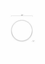 Guindarohan Gold Frame Round Mirror