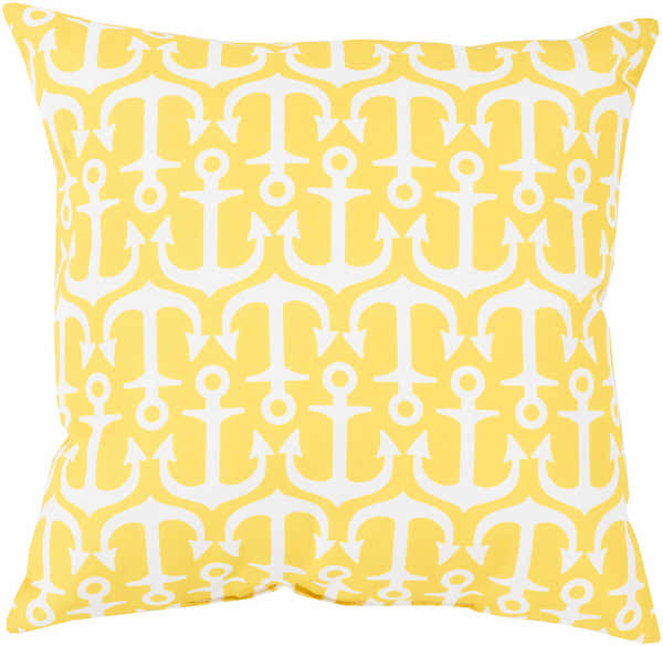 Guintubhan Yellow Anchor Pattern Accent Outdoor Pillow