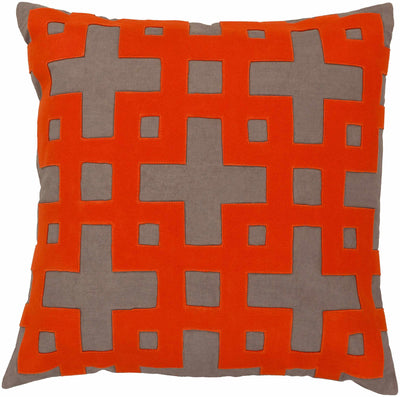 Godmanchester Orange Geometric Accent Pillow - Clearance