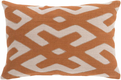 Golspie Terracotta Geometric Accent Pillow