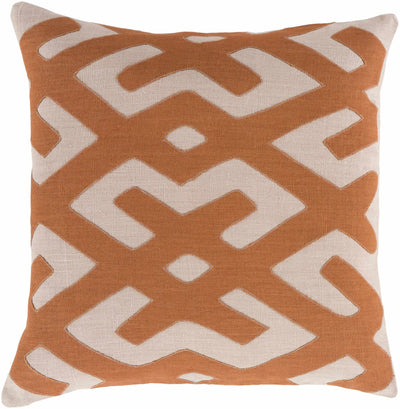 Golspie Terracotta Geometric Accent Pillow
