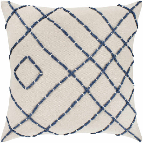 Gordo Navy Striped Throw Pillow