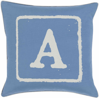 Gorin Blue Monogram Letter A Throw Pillow - Clearance