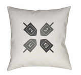 Gort Grey Dreidel Pattern Accent Outdoor Pillow