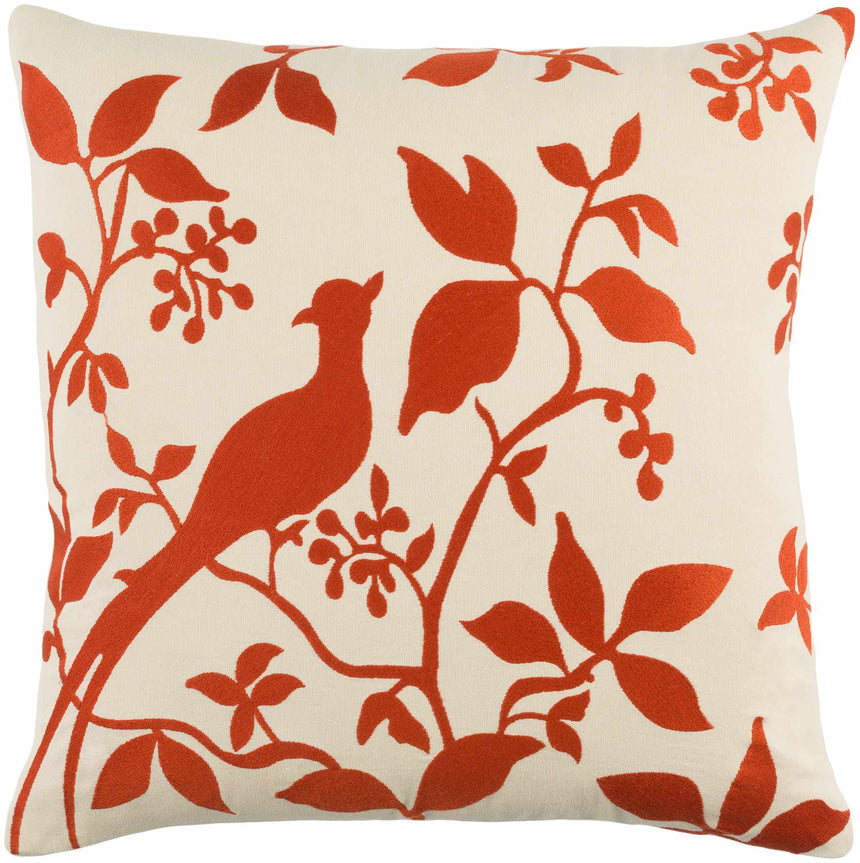 Gosford Red Floral Throw Pillow - Clearance