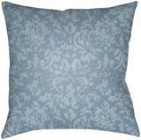 Greilickville Blue Damask Outdoor Throw Pillow