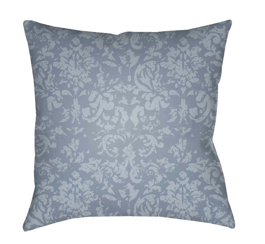 Greilickville Blue Damask Outdoor Throw Pillow