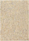 Close-up of hand woven Gresford Area Rug. Beige and gray jute rug with a subtle herringbone pattern. Design-Rectangle-576