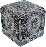 Gretna Blue Ottoman Pouf