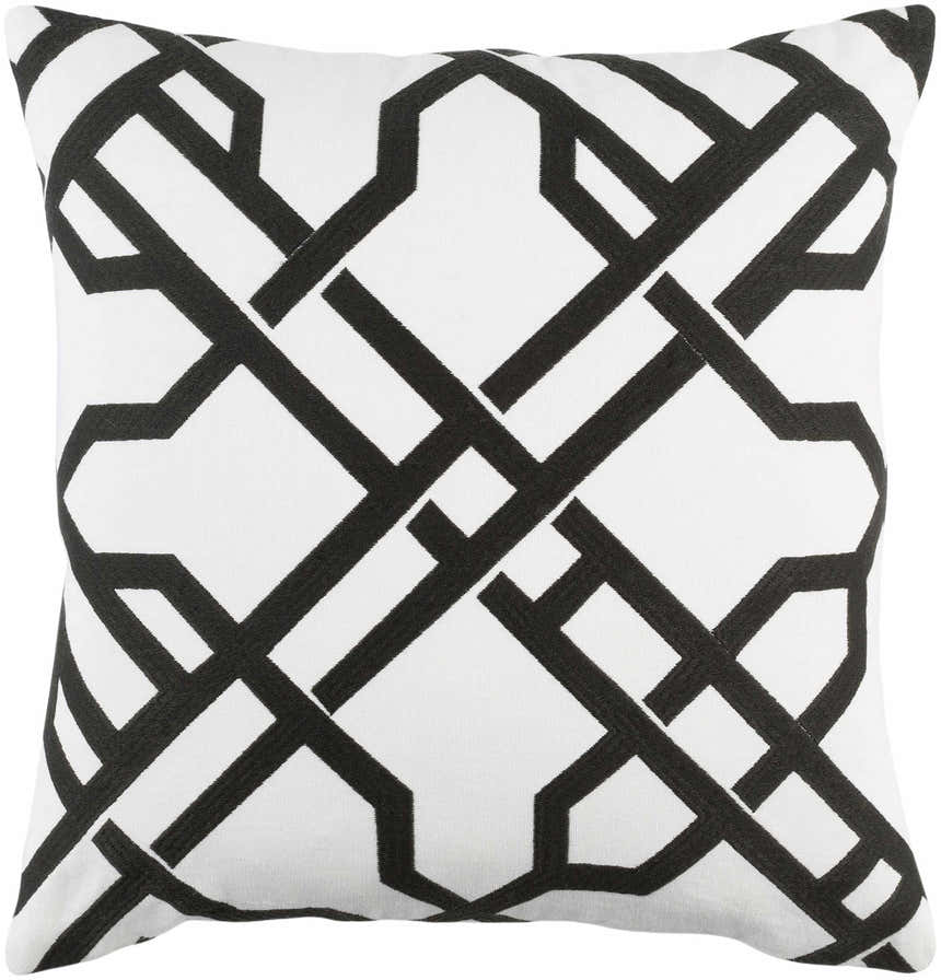 Greystanes Black White Lattice Accent Pillow - Clearance