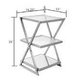 Greytown Gold Glass Triangular End Table