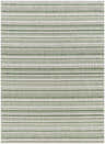 Close-up of Gram Striped Nordic Rug featuring a linear striped pattern in shades of gray and brown. Design-Rectangle-5377