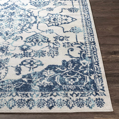 Greenfields 9x12 Blue Damask Rug - Clearance