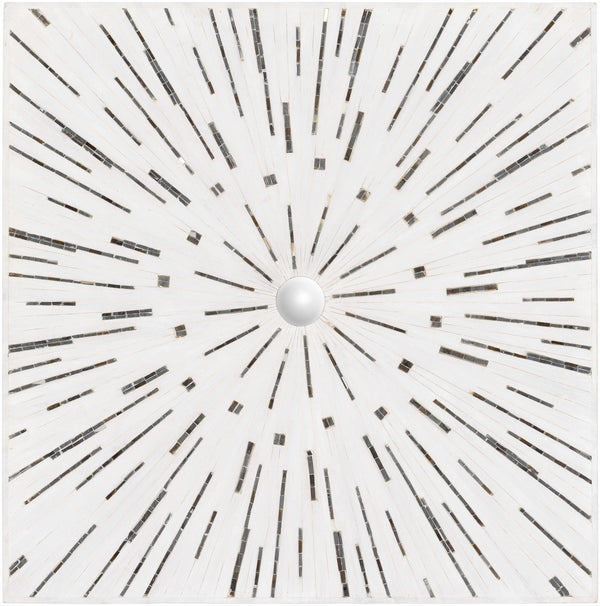 Garnet White Mosaic Starburst Wall Art