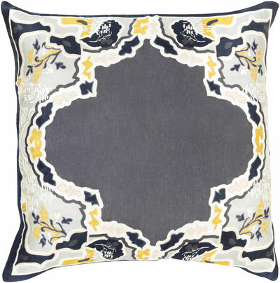 Gullane Gray Floral Accent Pillow - Clearance