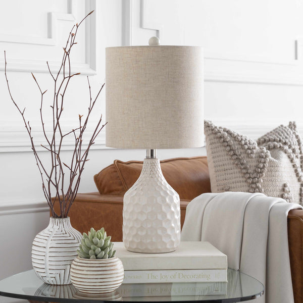 Gulmarrad Textured Ivory Ceramic Table Lamp