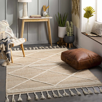 Gulnur Natural Jute&Wool Trellis Rug