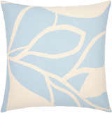 Gulod Blue Abstract Leaf Throw Pillow - Clearance