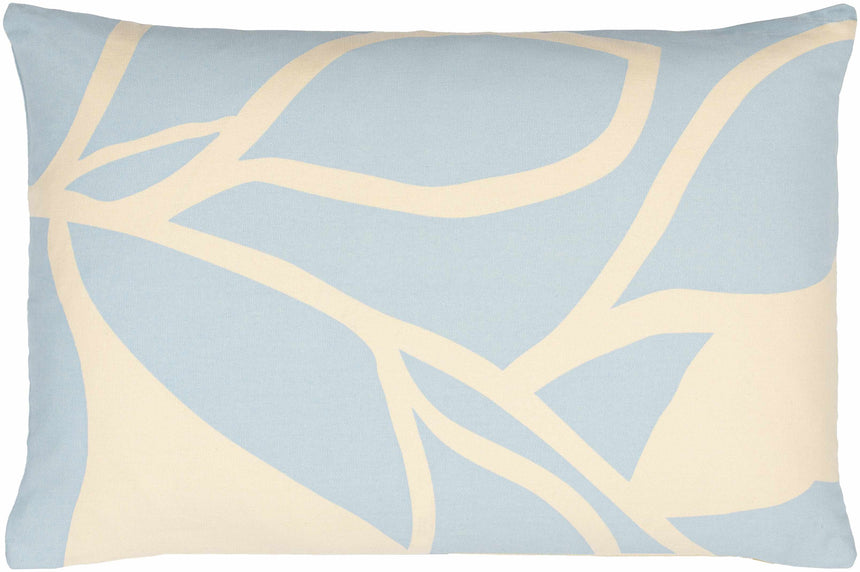 Gulod Blue Abstract Leaf Throw Pillow - Clearance