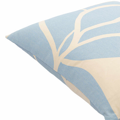 Gulod Blue Abstract Leaf Throw Pillow - Clearance