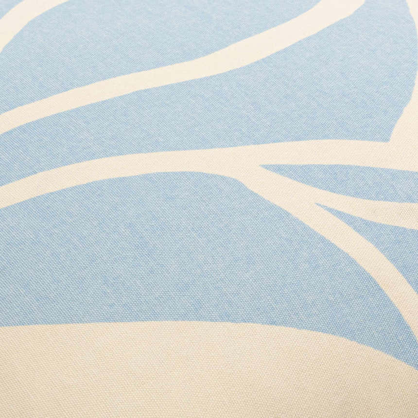 Gulod Blue Abstract Leaf Throw Pillow - Clearance