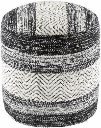 Gunnislake Knitted Black Cotton Pouf