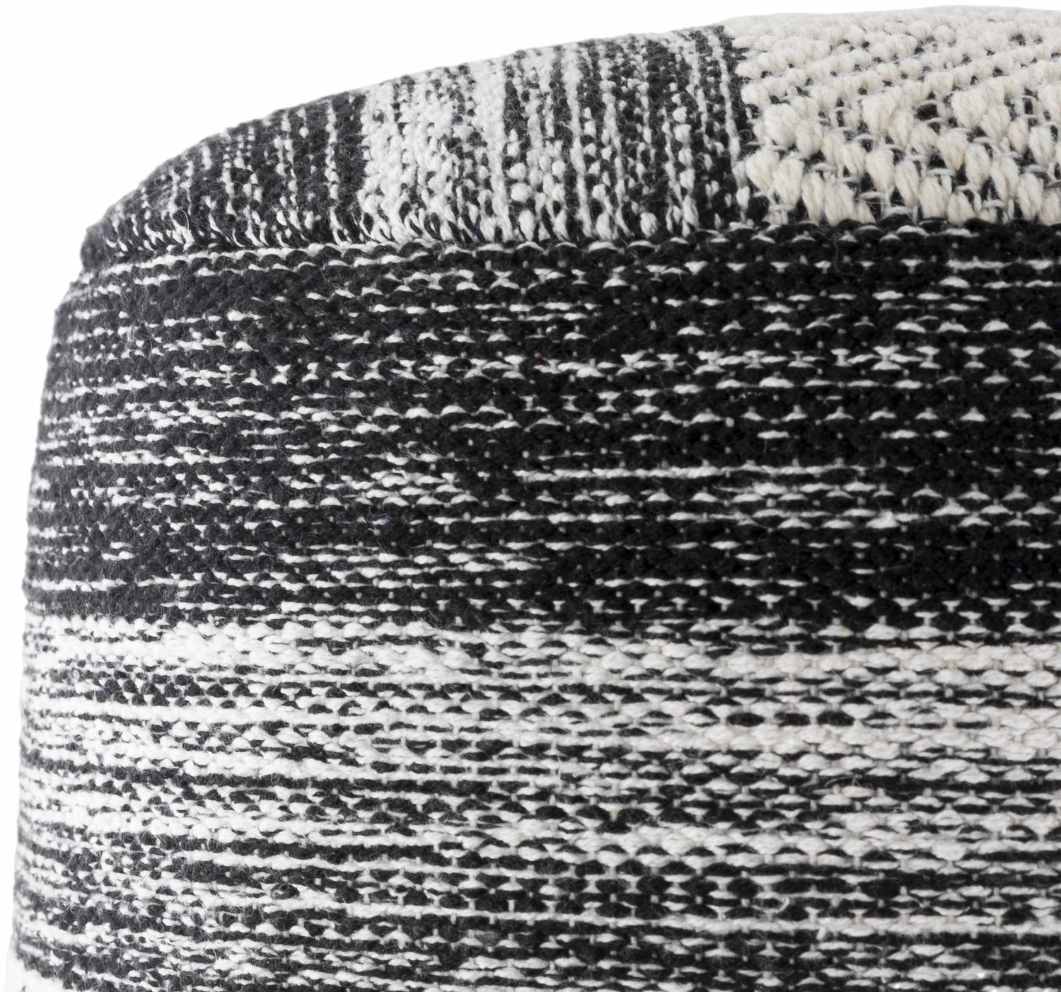 Gunnislake Knitted Black Cotton Pouf