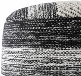 Gunnislake Knitted Black Cotton Pouf