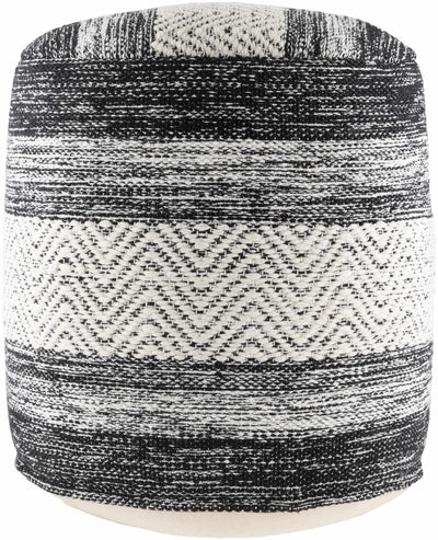 Gunnislake Knitted Black Cotton Pouf