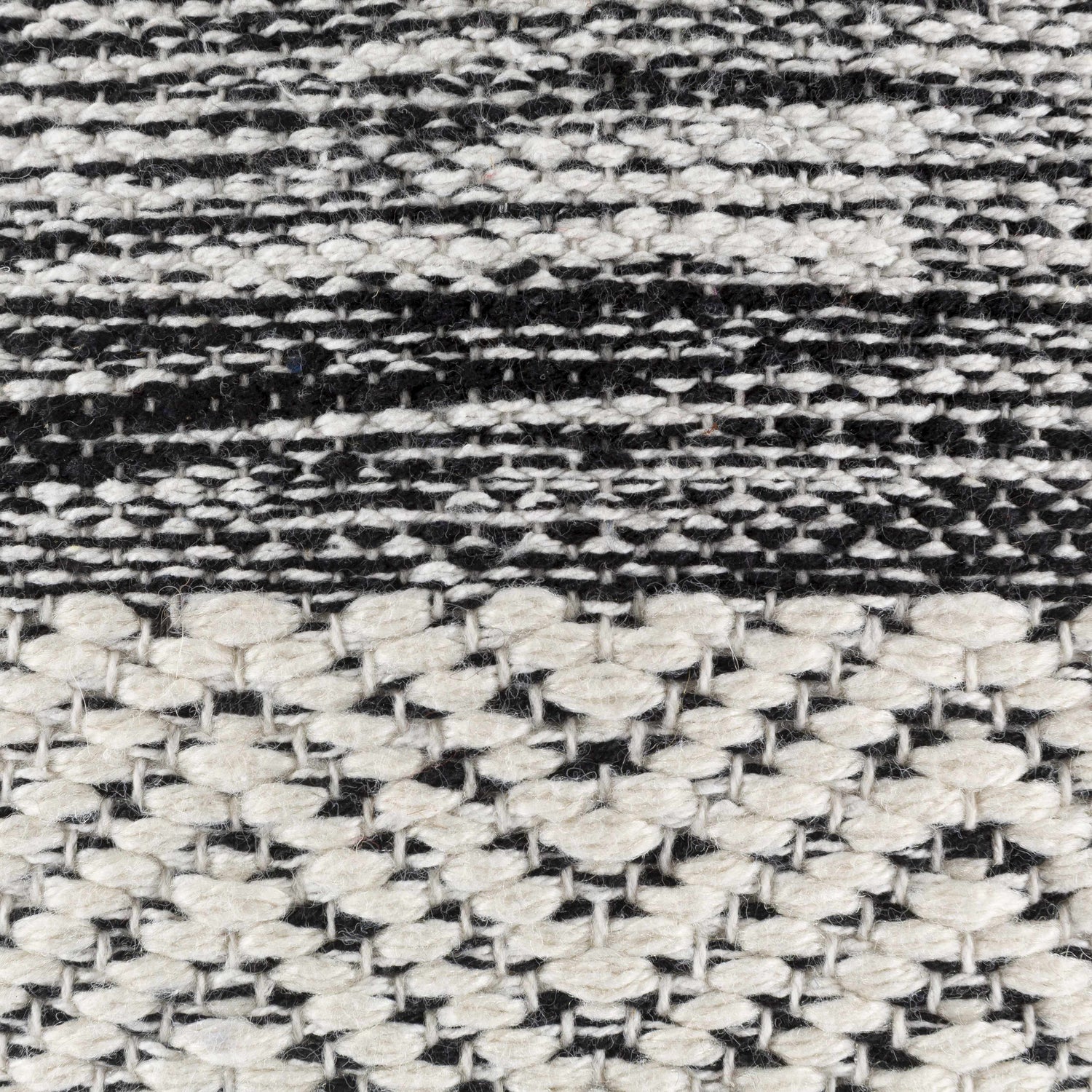 Gunnislake Knitted Black Cotton Pouf